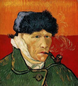 Vincent Van Gogh : Self Portrait with Bandaged Ear and Pipe, II